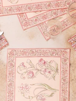 Ajmeer Placemat Set of 4 - Peach