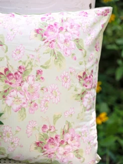 Apple Blossom Cushion Cover - Light Green