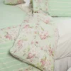 Apple Blossom Queen Duvet Pillowcase Set - Light Green