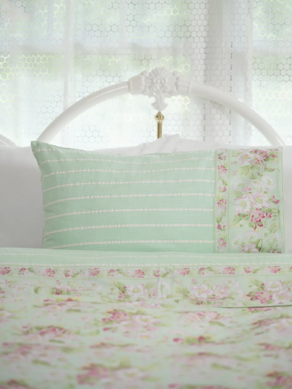 Apple Blossom Queen Duvet Pillowcase Set - Light Green