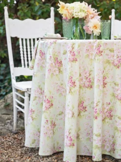 Apple Blossom Round Cloth - Light Green