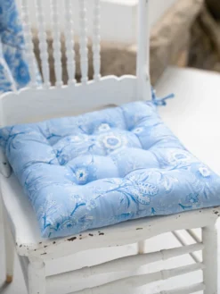 Augustine Chair Pad Set of 2 - Washed Blue