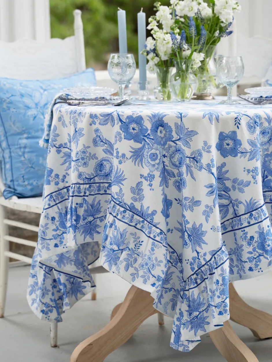 Augustine Ruffle Tablecloth - Soft White