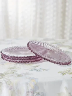 Aurora Glass Plates Set of 4 - Amethyst