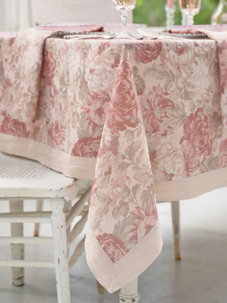 Ava Linen Tablecloth - Blush