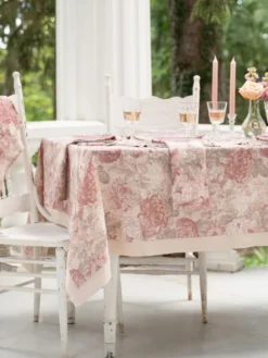 Ava Linen Tablecloth - Blush