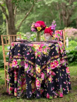 Avonlea Round Cloth - Black