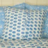 Bailey Block Print Cushion Cover - Blue