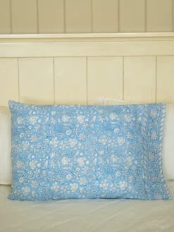 Bailey Block Print Pillowcase - Blue
