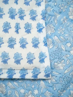 Bailey Block Print Quilt - Blue