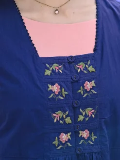 Beatrix Pinafore Dress - Blue