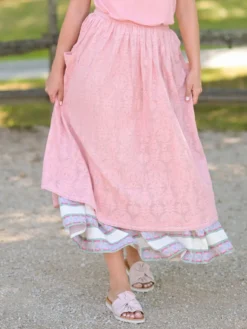 Beloved Lace Half Pinny - Pale Pink