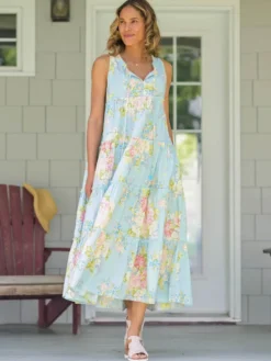 Blanche Dress - Aqua