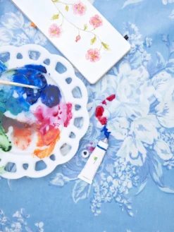 Blanche Oilcloth - Washed Blue