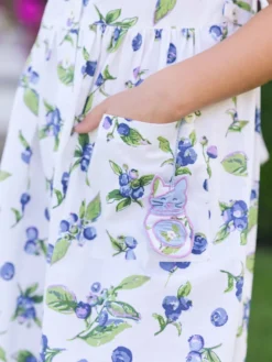 Blueberry Kids Dress - Blue White