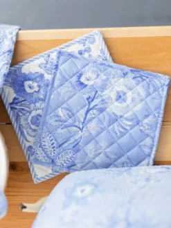 Blue Skies Patchwork Potholder Set of 2 - Blue