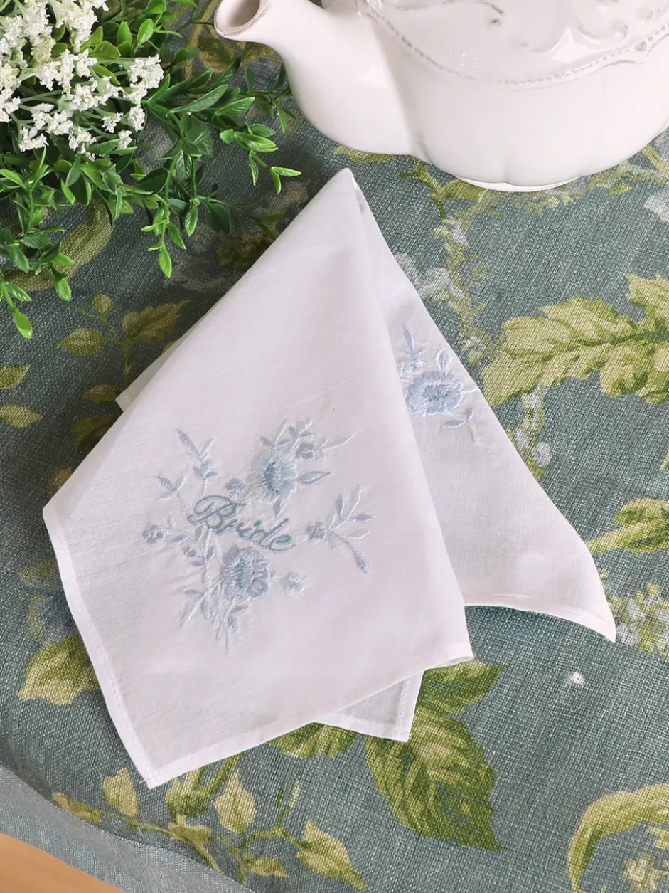 Bride Embroidered Envelope Hankie