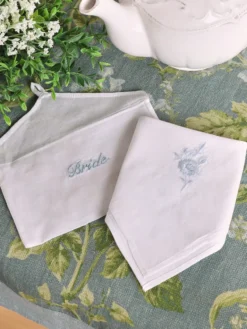 Bride Embroidered Envelope Hankie