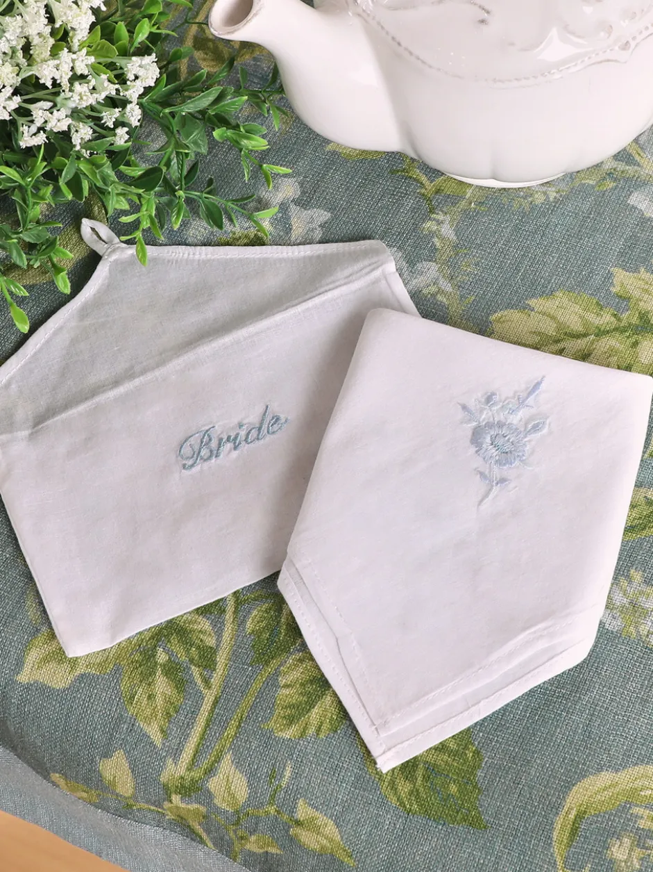 Bride Embroidered Envelope Hankie