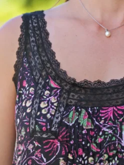 Butterfly Vine Camisole - Black