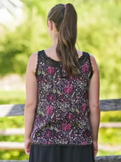 Butterfly Vine Camisole - Black