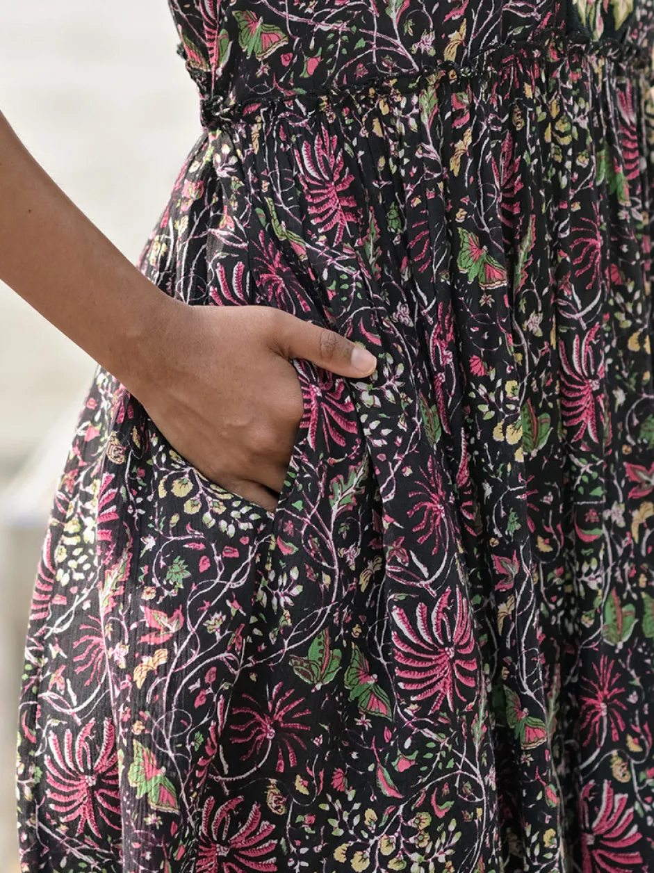Butterfly Vine Dress - Black