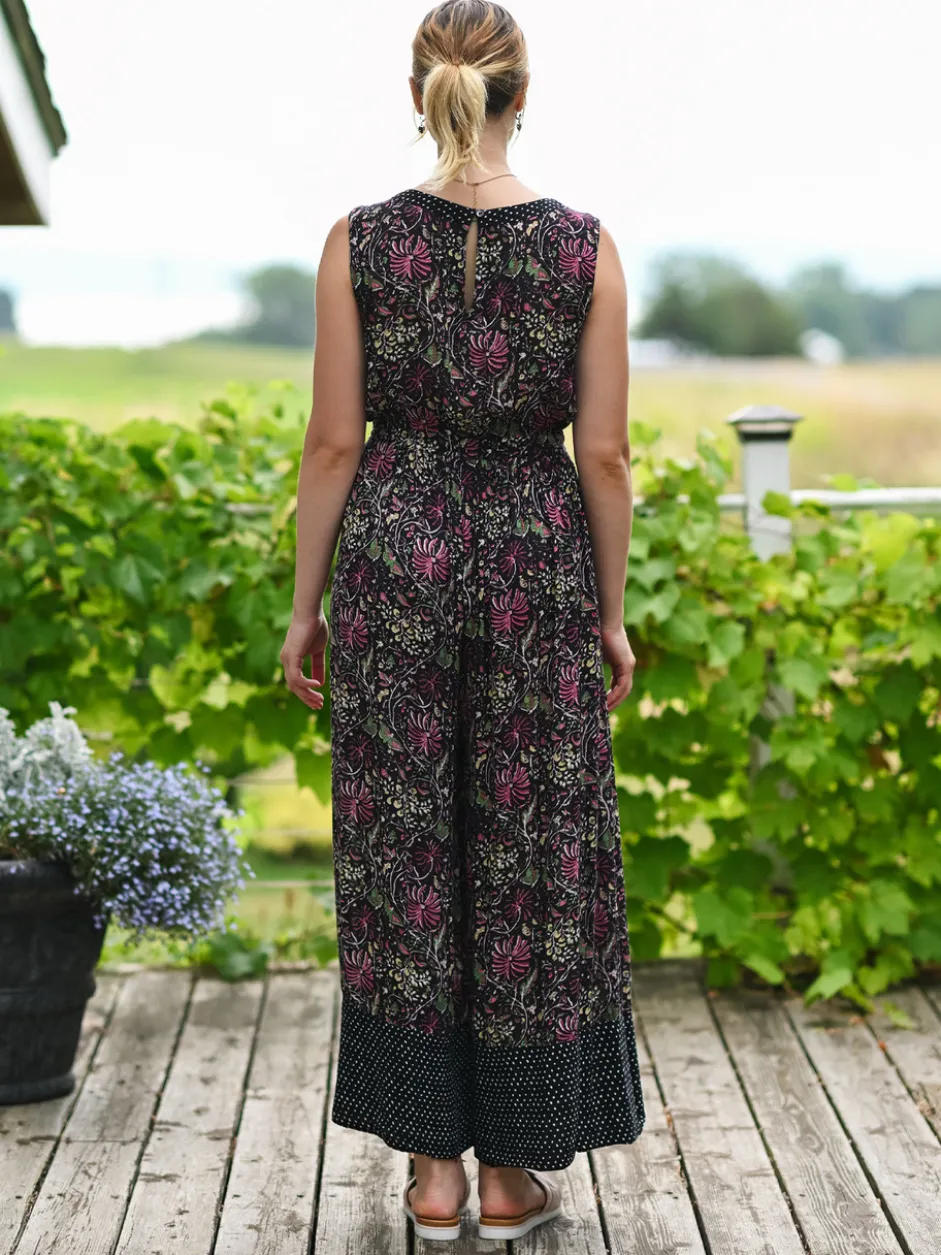 Butterfly Vine Jumpsuit - Black