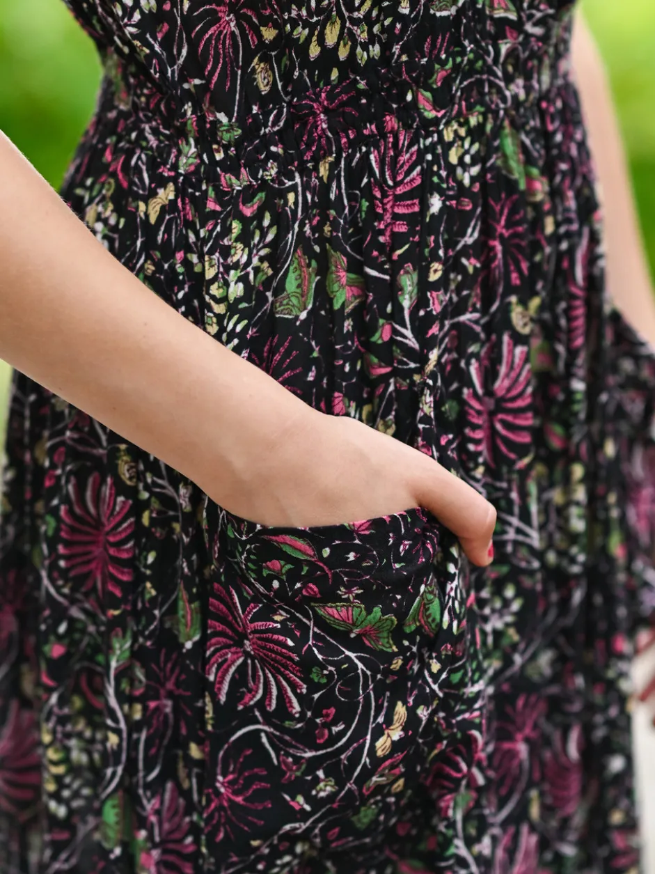 Butterfly Vine Jumpsuit - Black