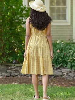 Calais Fleur Sundress - Soft Gold