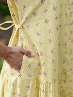 Calais Fleur Sundress - Soft Gold