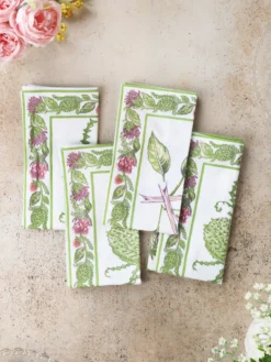California Luncheon Napkin Set of 4 - White