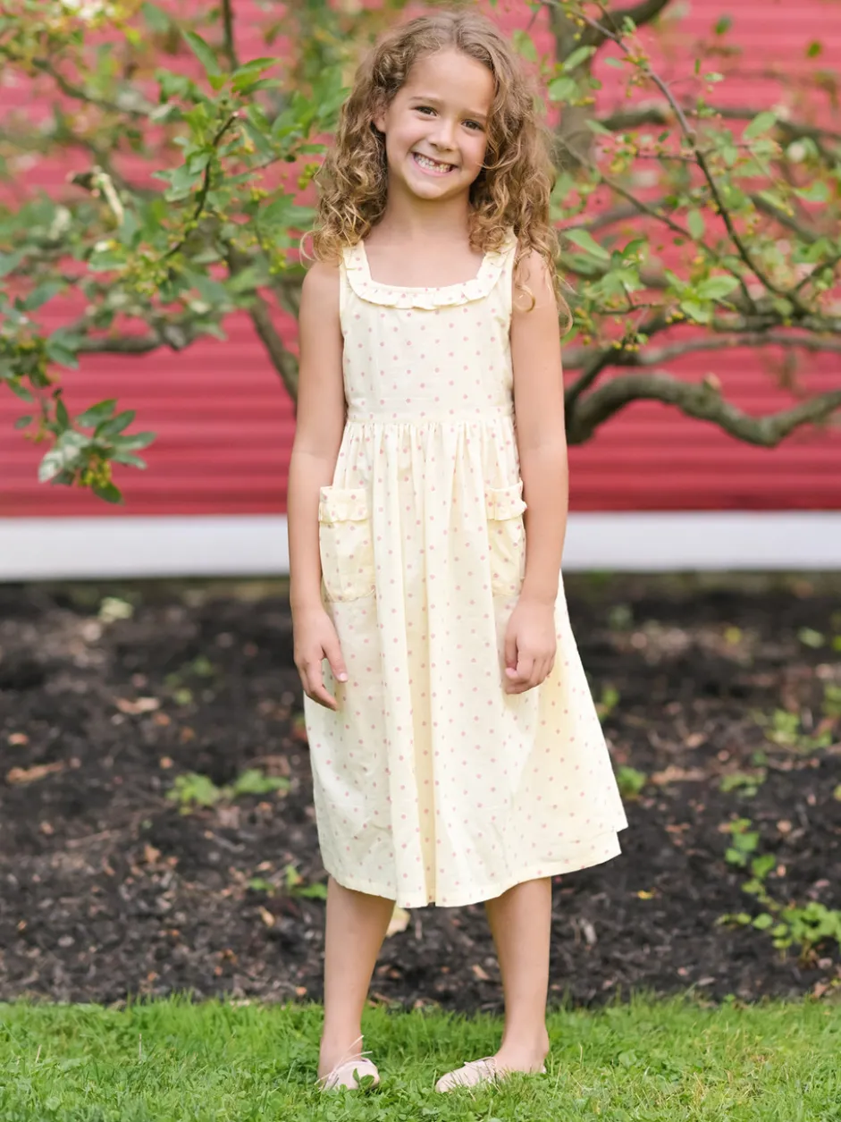 Candy Dot Kids Dress - Cream