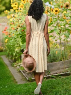 Candy Dot Porch Dress - Cream