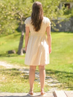 Candy Dot Short Dress - Cream