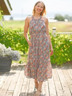 Carolina Halter Dress - Slate