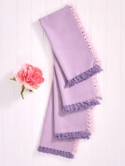 Chambray Napkin Set of 4 - Lavender
