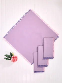 Chambray Napkin Set of 4 - Lavender