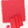 Chambray Napkin Set of 4 - Pink/Orange