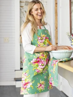 Charming Chef Apron - Jade Green