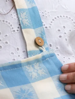 Charm Jacquard Chef Apron - Blue