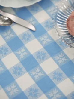 Charm Jacquard Round Cloth - Blue