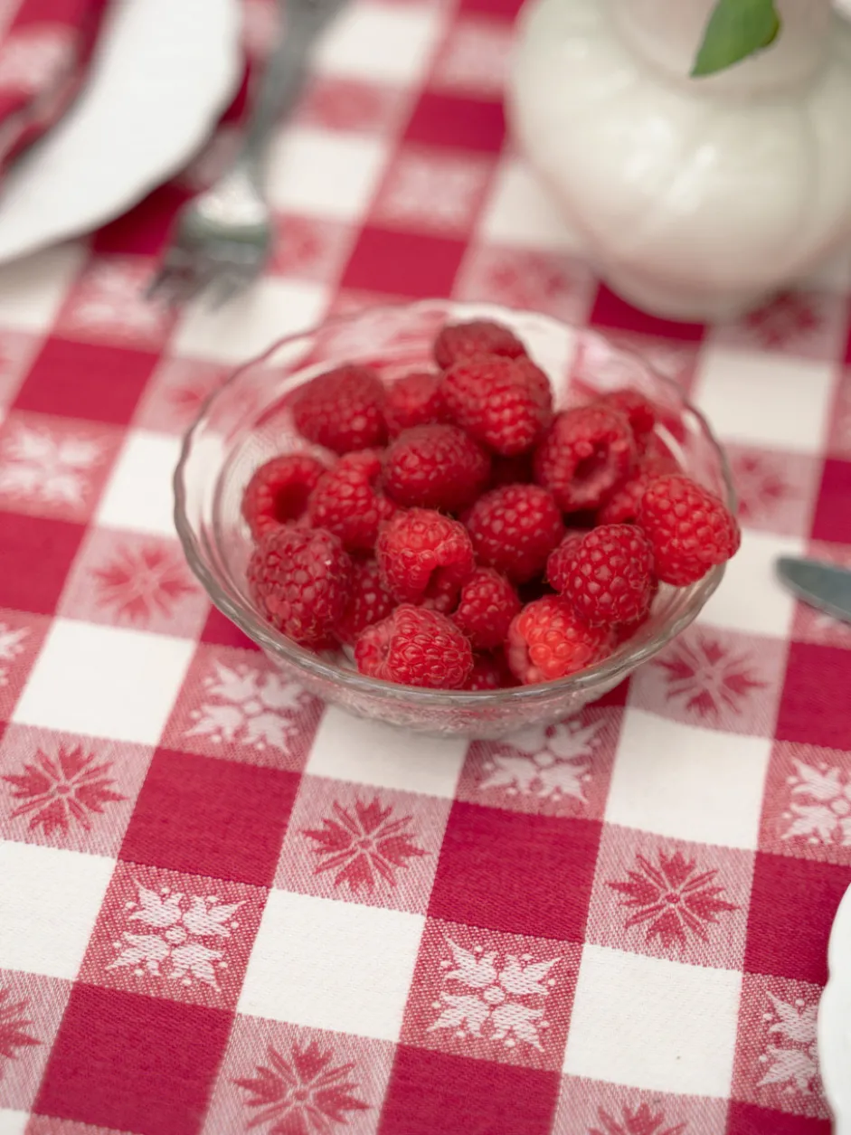 Charm Jacquard Round Cloth - Red