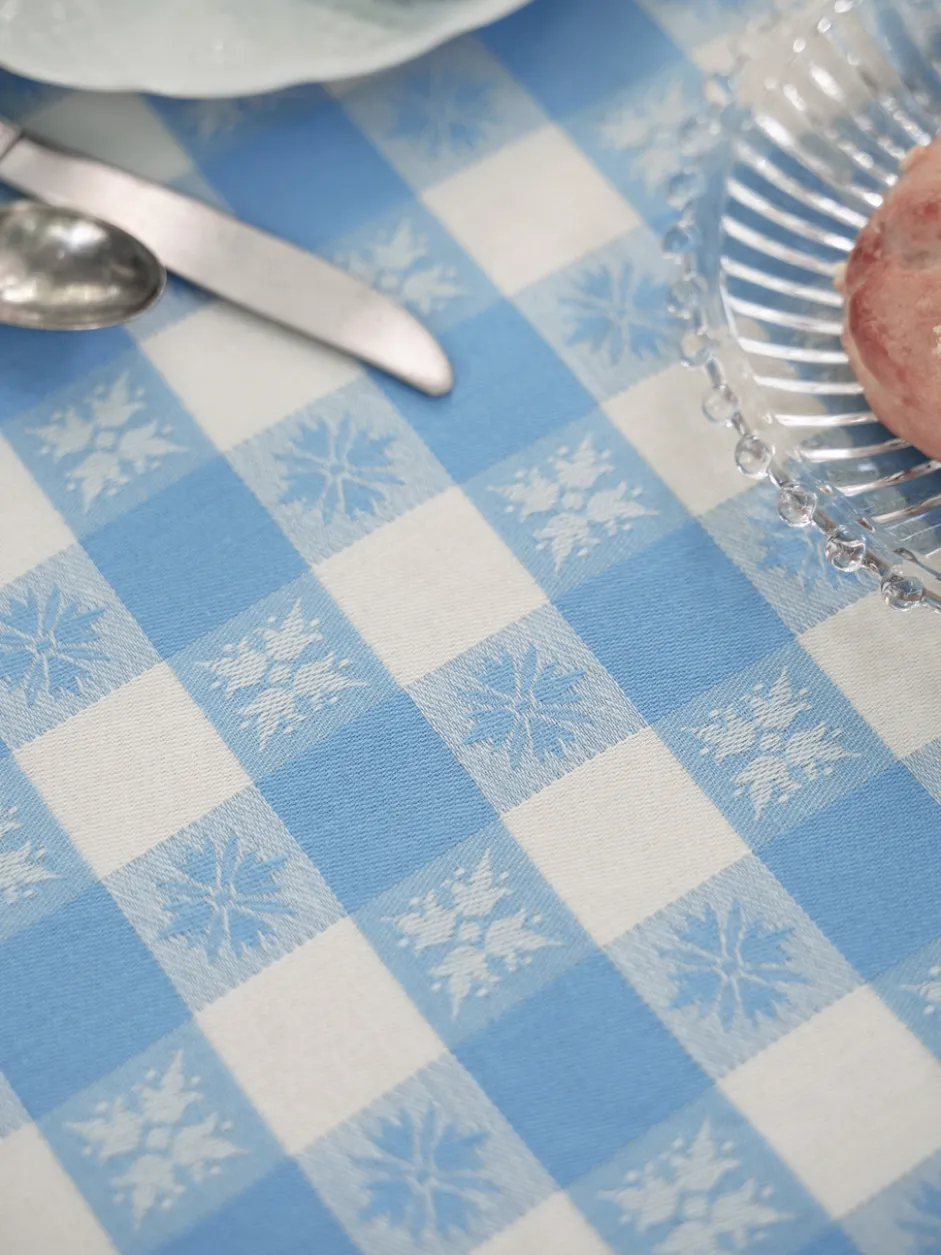Charm Jacquard Tablecloth - Blue