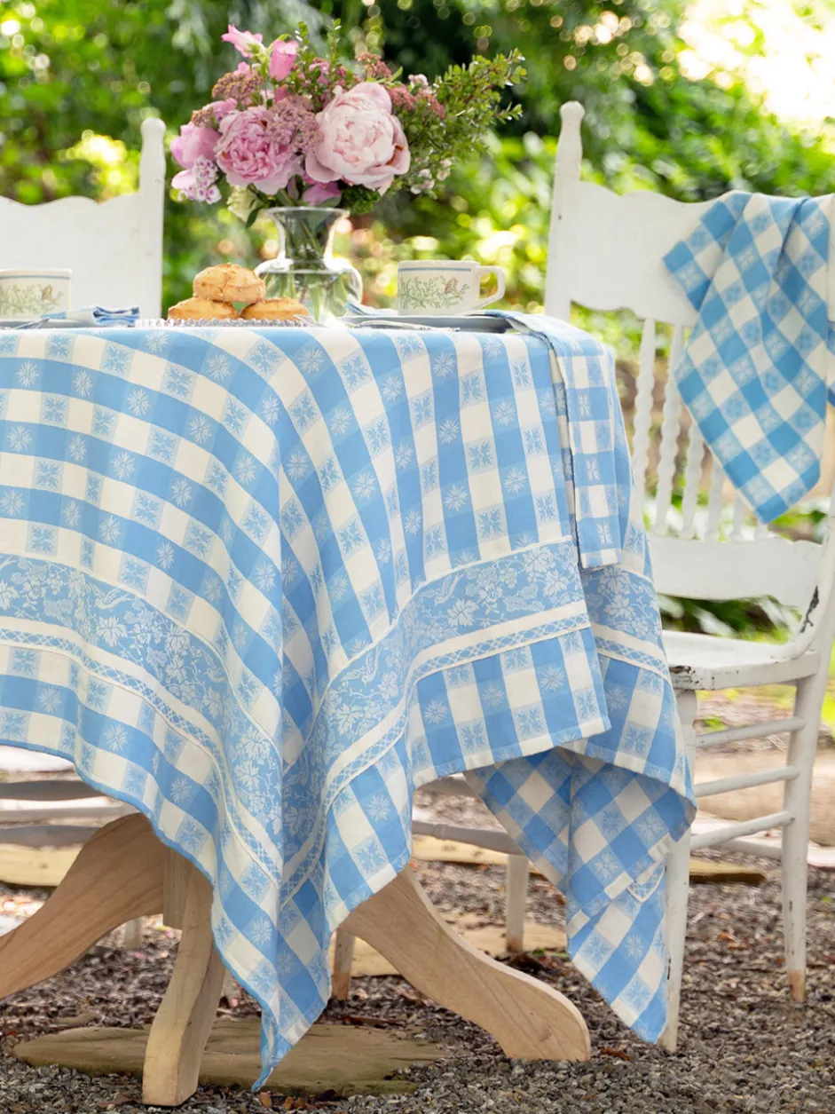 Charm Jacquard Tablecloth - Blue