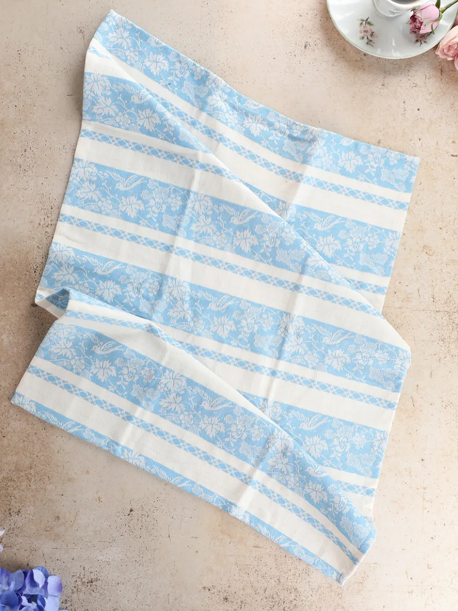 Charm Jacquard Tea Towel Set of 2 - Blue