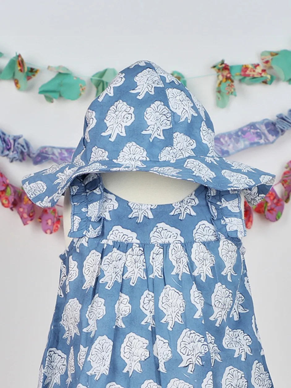 Cloud Sky Baby Sunhat - Blue