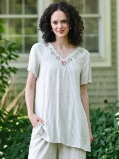 Coastal Stripe Tunic - Navy