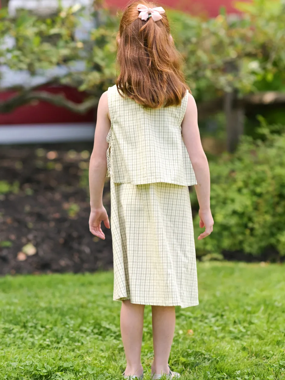 Cottage Essence Kids Dress - Sage