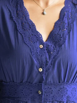 Countryside Prairie Dress - Marine Blue