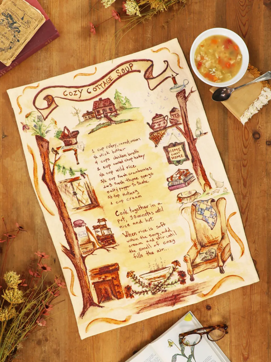 Cozy Cottage Soup Tea Towel